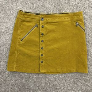 Kuhl Women's Size 8‎ Streamline Skirt Mustard Mini Cotton Blend Stretch Corduroy